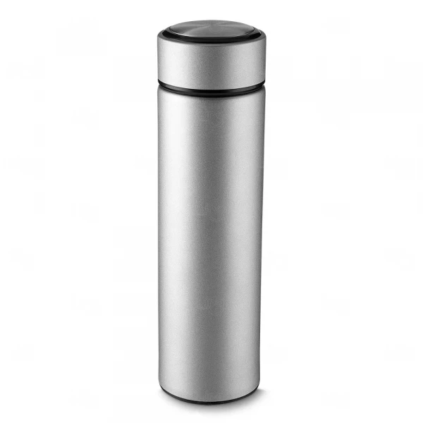 Garrafa Personalizada Inox com Infusor - 450ml Prata