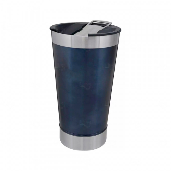 Copo Térmico Personalizado Inox - 500ml Azul Escuro