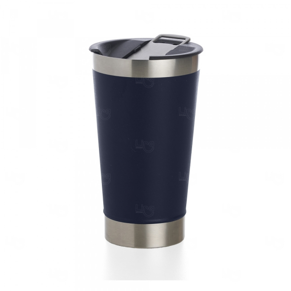 Copo Térmico Personalizado Inox - 500ml Azul Escuro