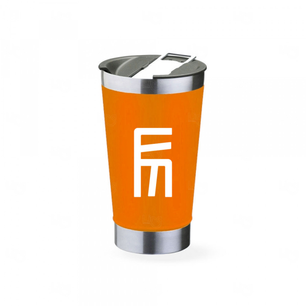 Copo Térmico Personalizado Inox - 500ml Laranja