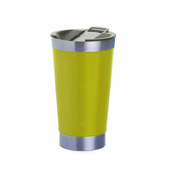 Copo Térmico Personalizado Inox - 500ml Amarelo