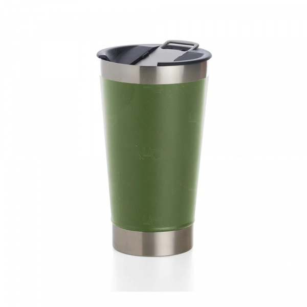 Copo Térmico Personalizado Inox - 500ml Verde Escuro