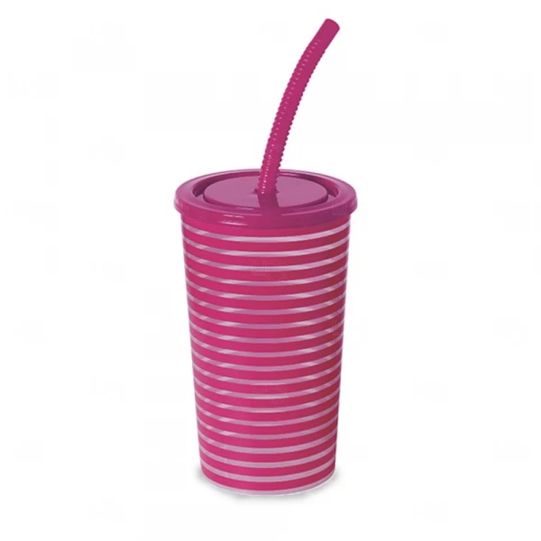 Copo  com Listras Personalizado - 600ml