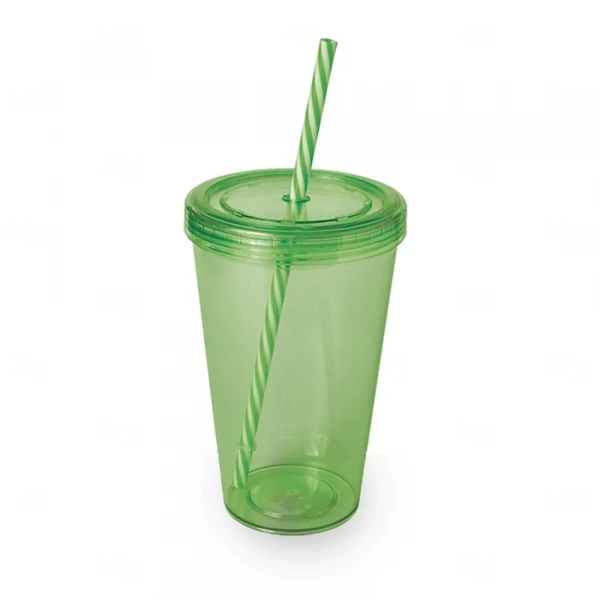 Copo Plástico 700ml com Tampa e Canudo Personalizado 