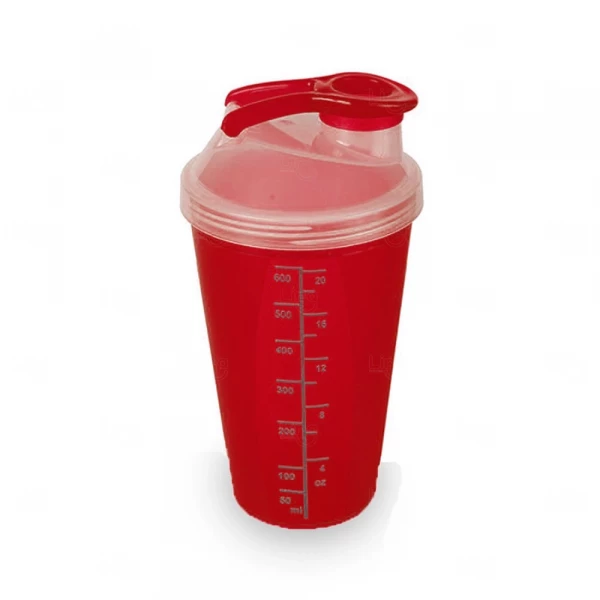 Coqueteleira com Dosador Personalizada - 700ml Vermelho