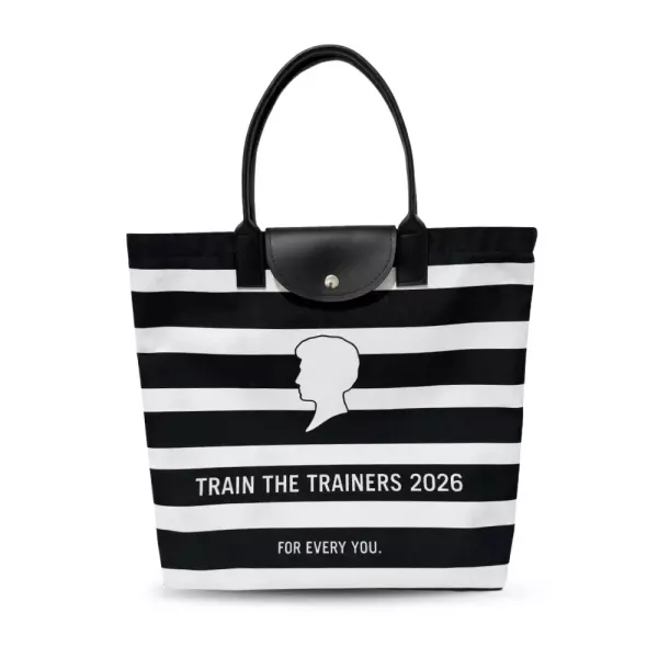 Sacola Listrada em Nylon Personalizada - 45 x 40 cm