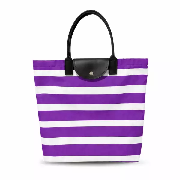 Sacola Listrada em Nylon Personalizada - 45 x 40 cm 