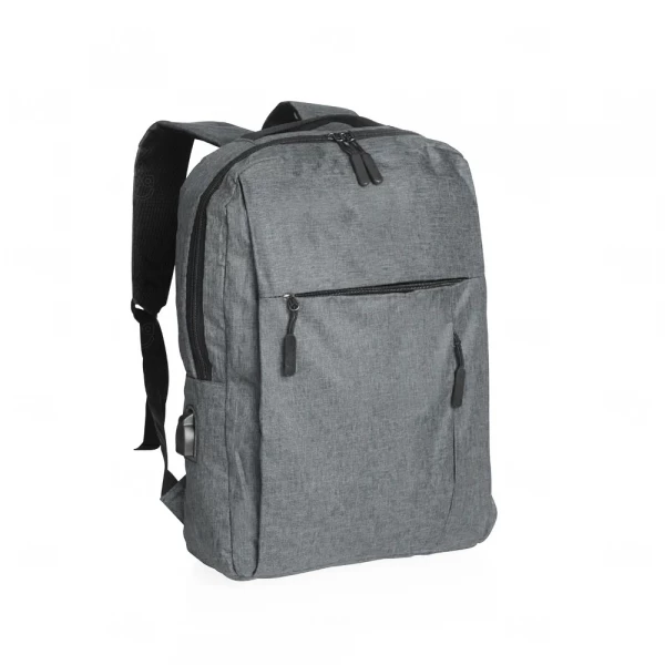 Mochila de Nylon USB Personalizado - 17L Cinza