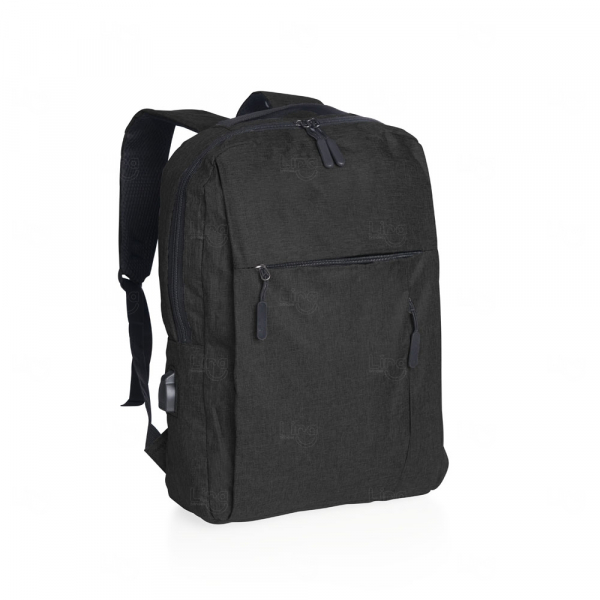 Mochila de Nylon USB Personalizado - 17L Preto