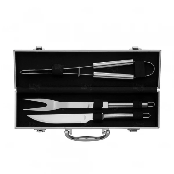 Kit Churrasco Personalizado – 3 Peças com Maleta de Alumínio