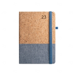 Agenda em Cortiça Personalizada 14,8 x 21 cm Azul