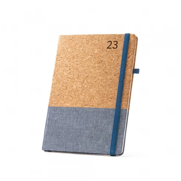 Agenda Personalizada em Cortiça - 17,5 x 24,5 cm Azul