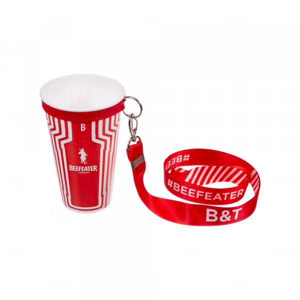 Copo com Cordão até 500 peças Personalizado - 550ml Vermelho