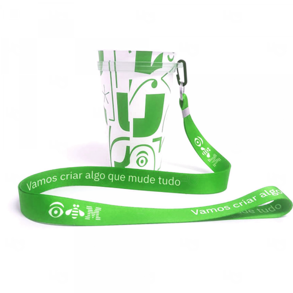 Copo com Cordão até 500 peças Personalizado - 550ml Verde