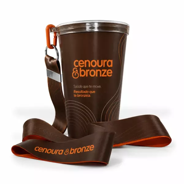 Copo com Cordão Personalizado 360 graus - 550ml 