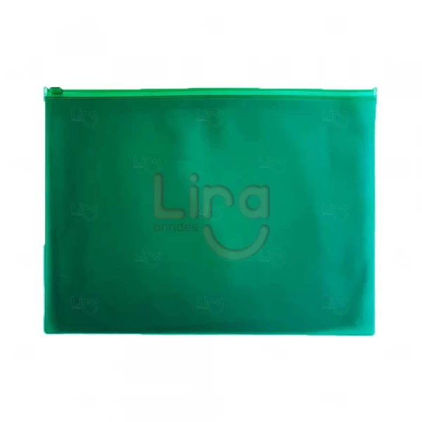 Pasta Zip Zap Personalizada A4 Verde