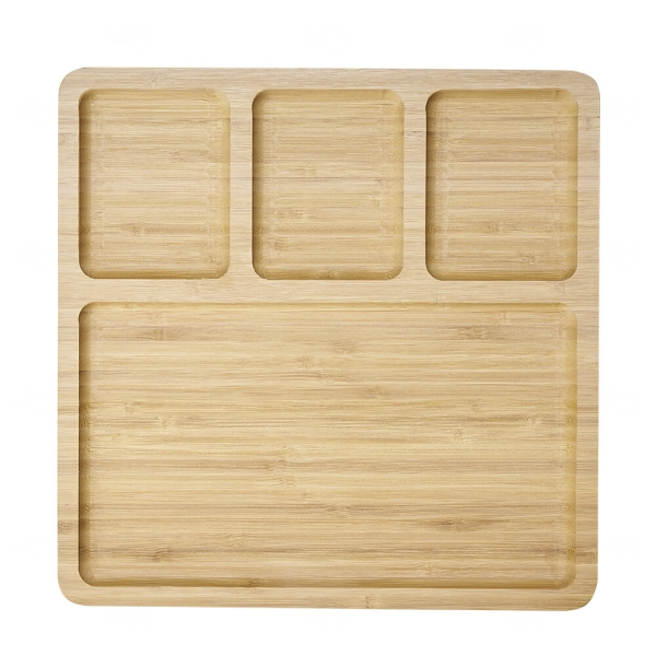 Petisqueira Quadrada em Bambu 28x28cm Personalizada 
