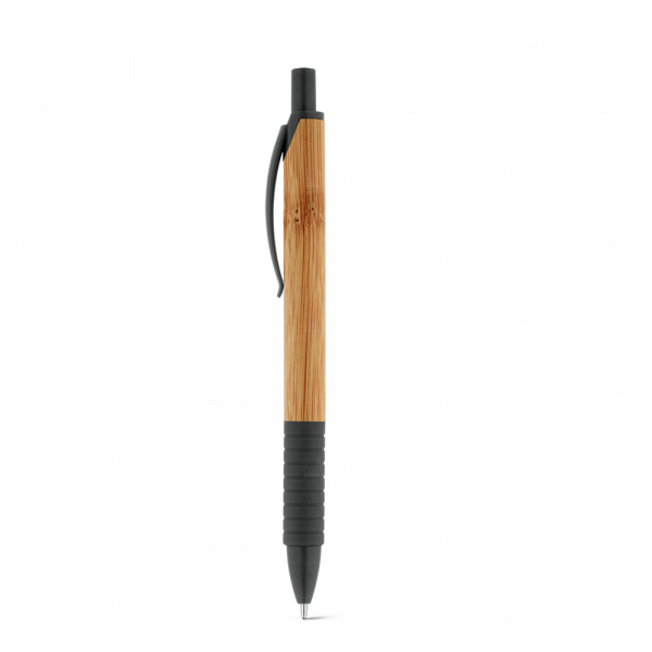 Caneta Esferográfica em Bambu Personalizada Preto