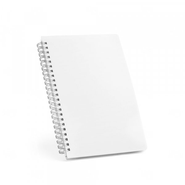 Caderno A5 em PP Personalizado - 21,3 x 14 cm Branco