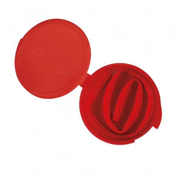 Canudo de Silicone Colorido Reutilizável Personalizado - 25 cm Vermelho