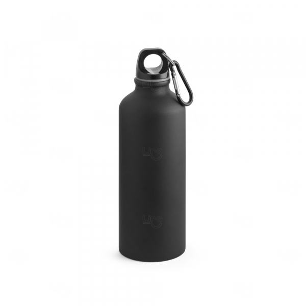 Garrafa de Aluminio  Fosca Personalizado - 550ml Preto