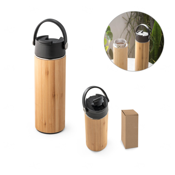 Garrafa Personalizada de Bambu - 440ml