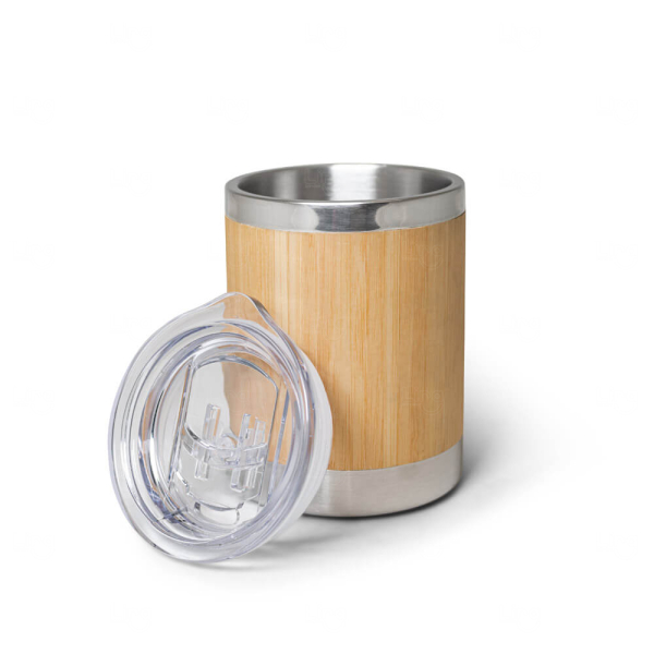 Copo Térmico Ecológico 350ml em Bambu Personalizado 