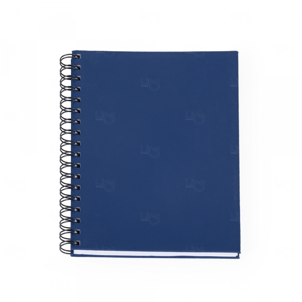 Caderno Emborrachado Personalizado - 23 x 17 cm Azul
