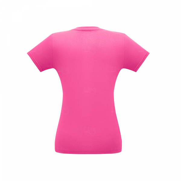 Camiseta Feminina 100% Algodão Fio Penteado Personalizada Rosa