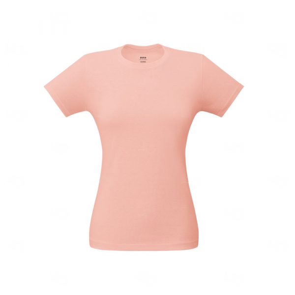 Camiseta Feminina 100% Algodão Fio Misto Personalizada Rosa Flamingo