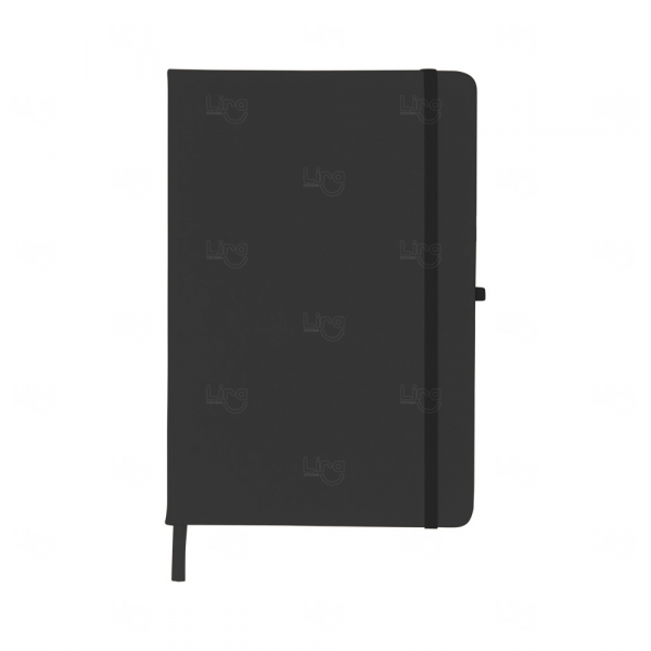 Moleskine  Com Porta Caneta Personalizado - 21,2 x 14,5 cm Preto