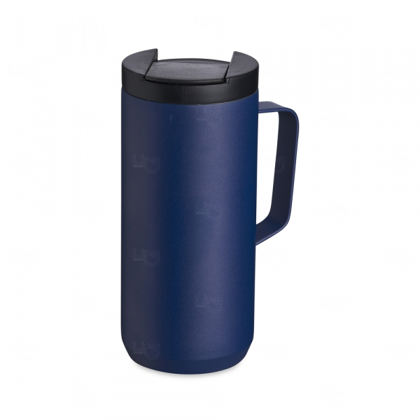 Caneca Térmica Personalizada - 400ml Azul Escuro