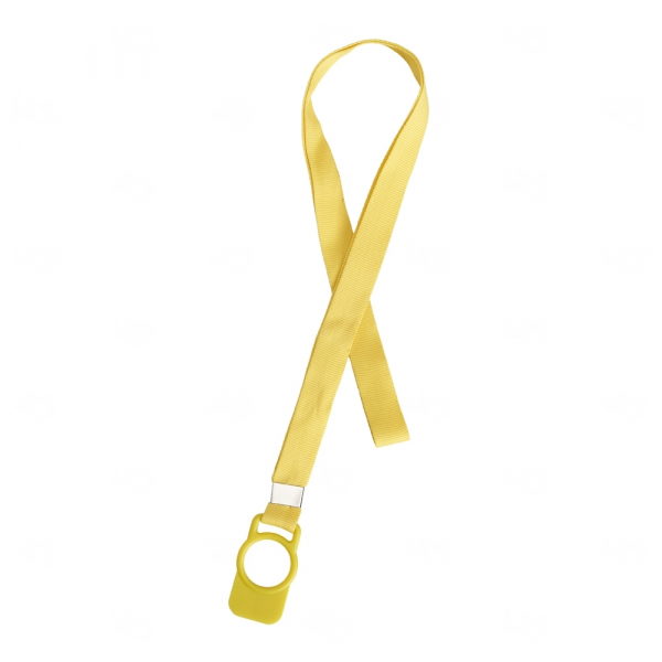 Cordão Suporte para Garrafa PET Personalizado Amarelo