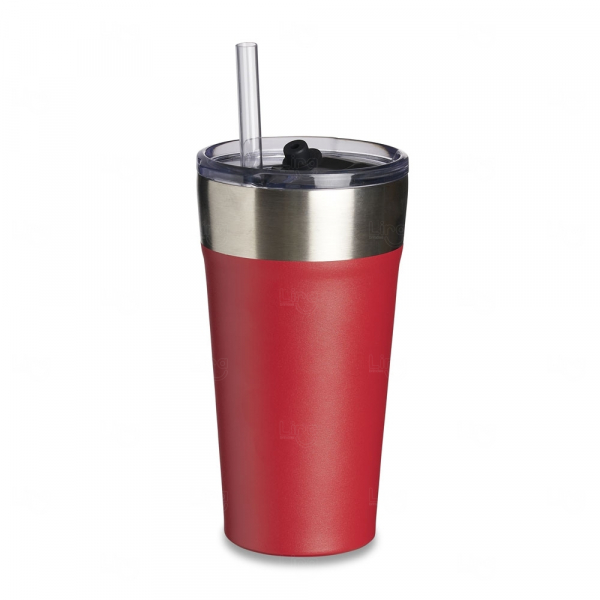Copo Térmico com Canudo  Personalizado - 500ml 