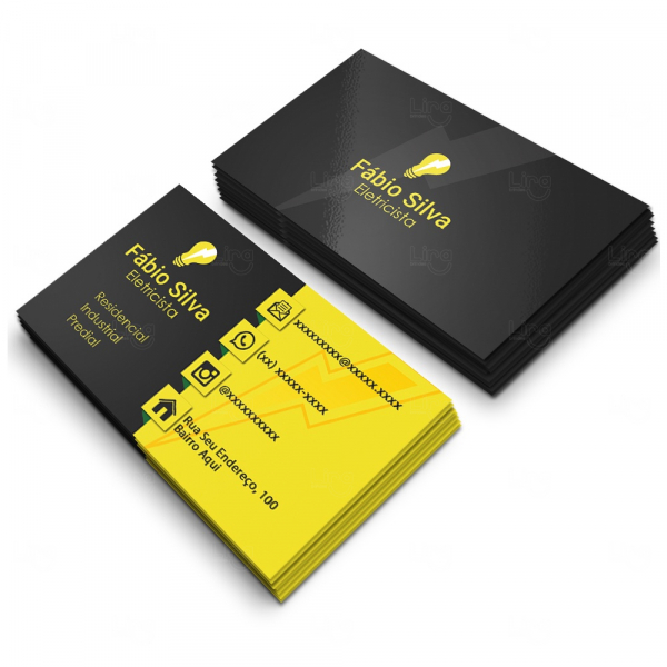 Cartão de Visitas Personalizado Preto