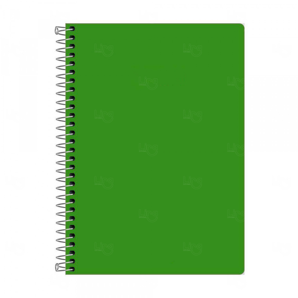 Caderno  Confeccionado do zero  100% Personalizado - 21 x 15 cm Verde