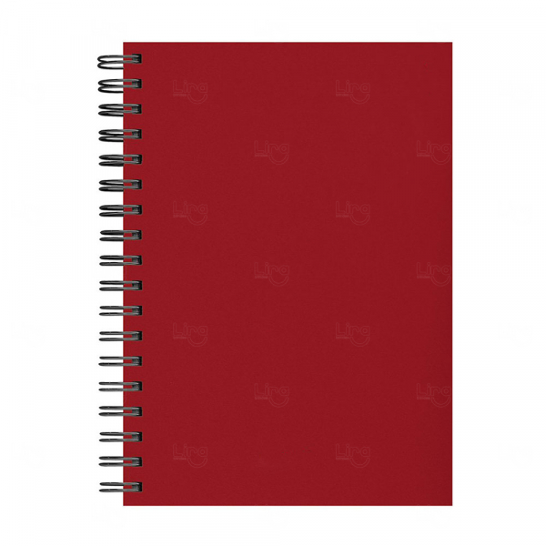 Caderno  Confeccionado do zero  100% Personalizado - 21 x 15 cm Vermelho