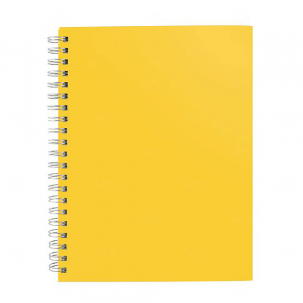 Caderno  Confeccionado do zero  100% Personalizado - 21 x 15 cm Amarelo