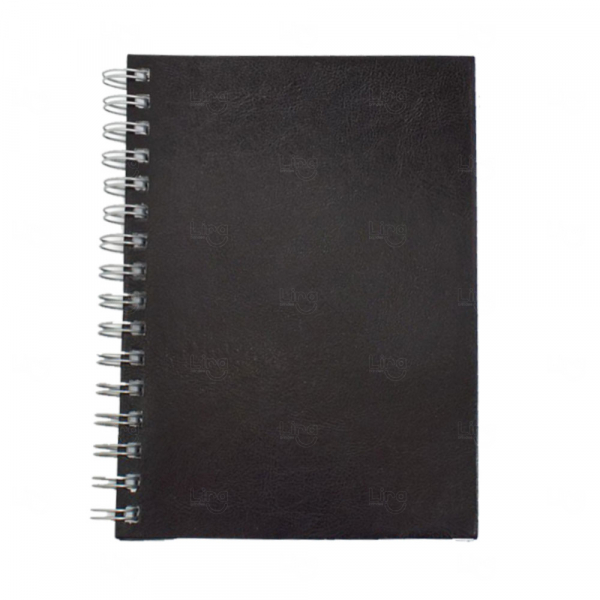 Caderno  Confeccionado do zero  100% Personalizado - 21 x 15 cm Preto