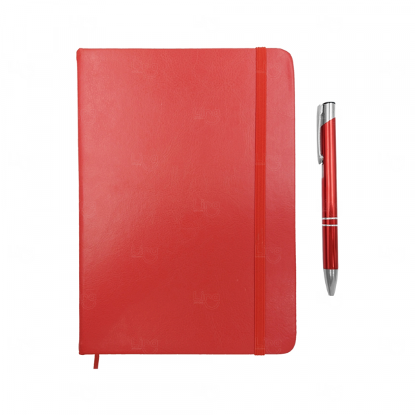 Bloco de Notas Personalizado - 21 x 14,5 cm Vermelho