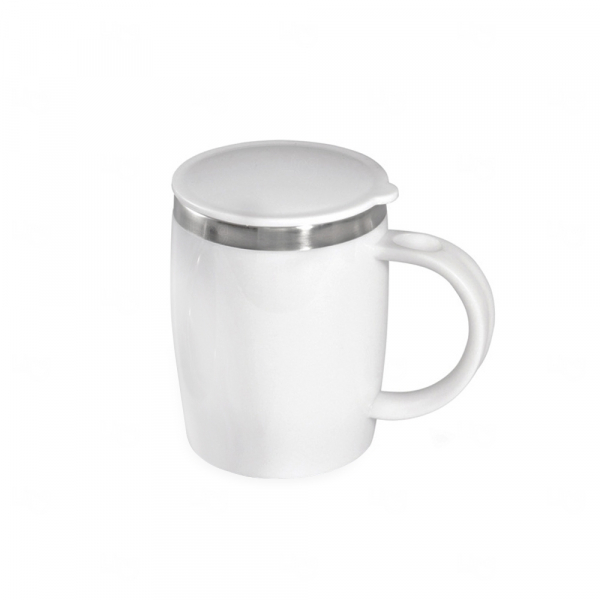 Caneca Plástica Personalizada - 400ml Branco