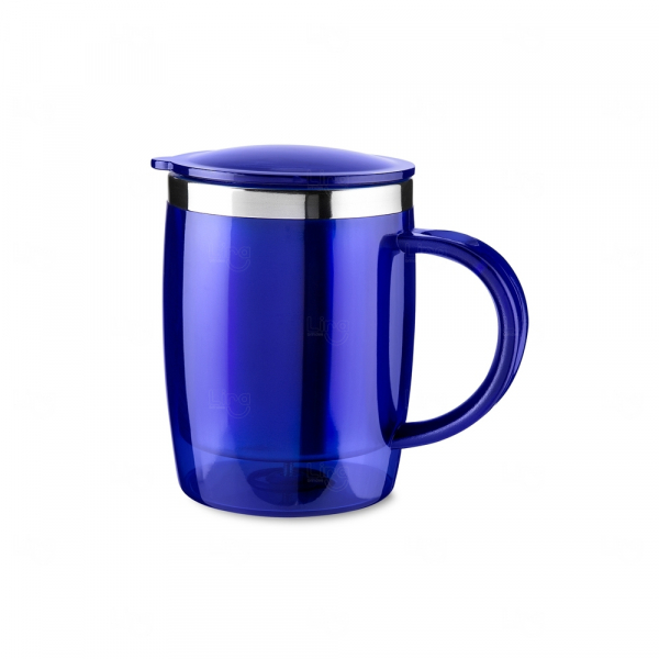 Caneca Plástica Personalizada - 400ml Azul