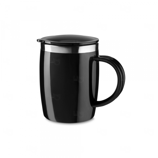 Caneca Plástica Personalizada - 400ml Preto