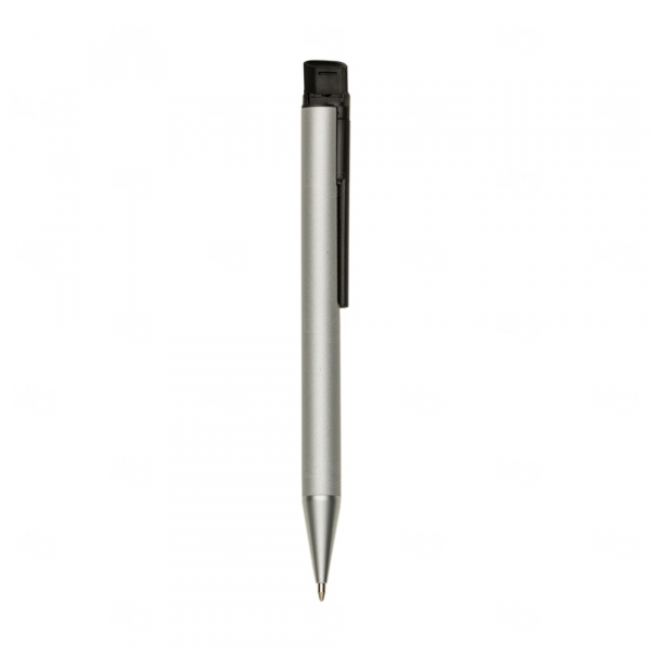 Caneta Personalizada Metal com Pen Drive - 8GB Prata