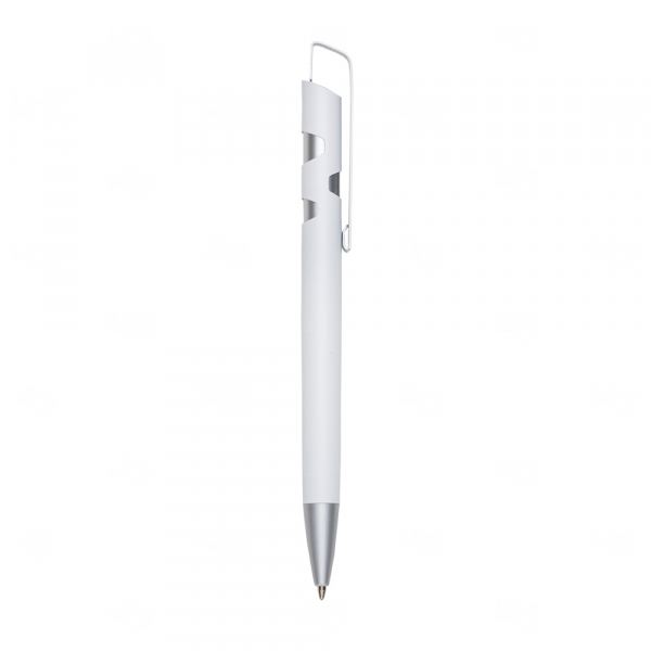 Caneta Personalizada Semimetal Branco