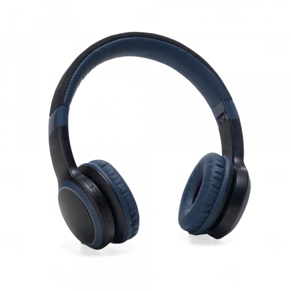 Fone de Ouvido Personalizado Bluetooth Azul
