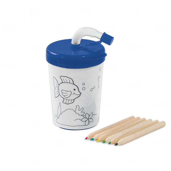 Copo Personalizado Infantil para Colorir - 200ml Azul