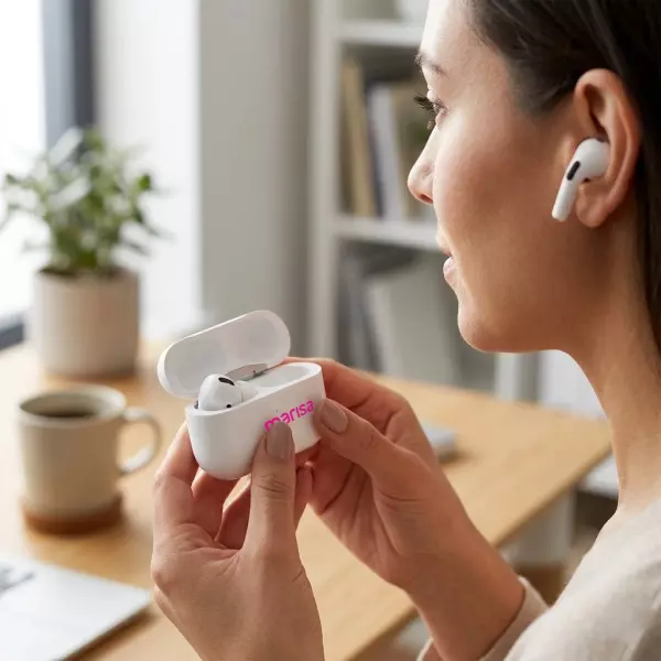 Fone de Ouvido Bluetooth com Case Magnético e Cordão