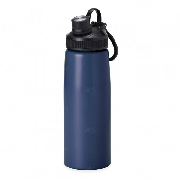 Squeeze Personalizada Inox - 900ml Azul Escuro