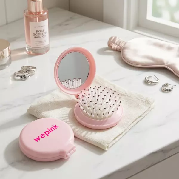 Escova Redonda com Espelho Personalizada 